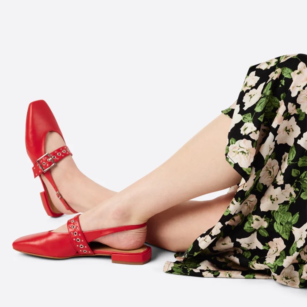 IB PEARL SLINGBACK NATURAL SOLE BALLET FLAT